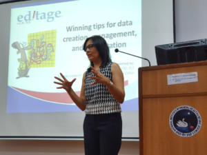 Dr. Shivanee Shah discussing data curation with NIMHANS doctors and faculty members